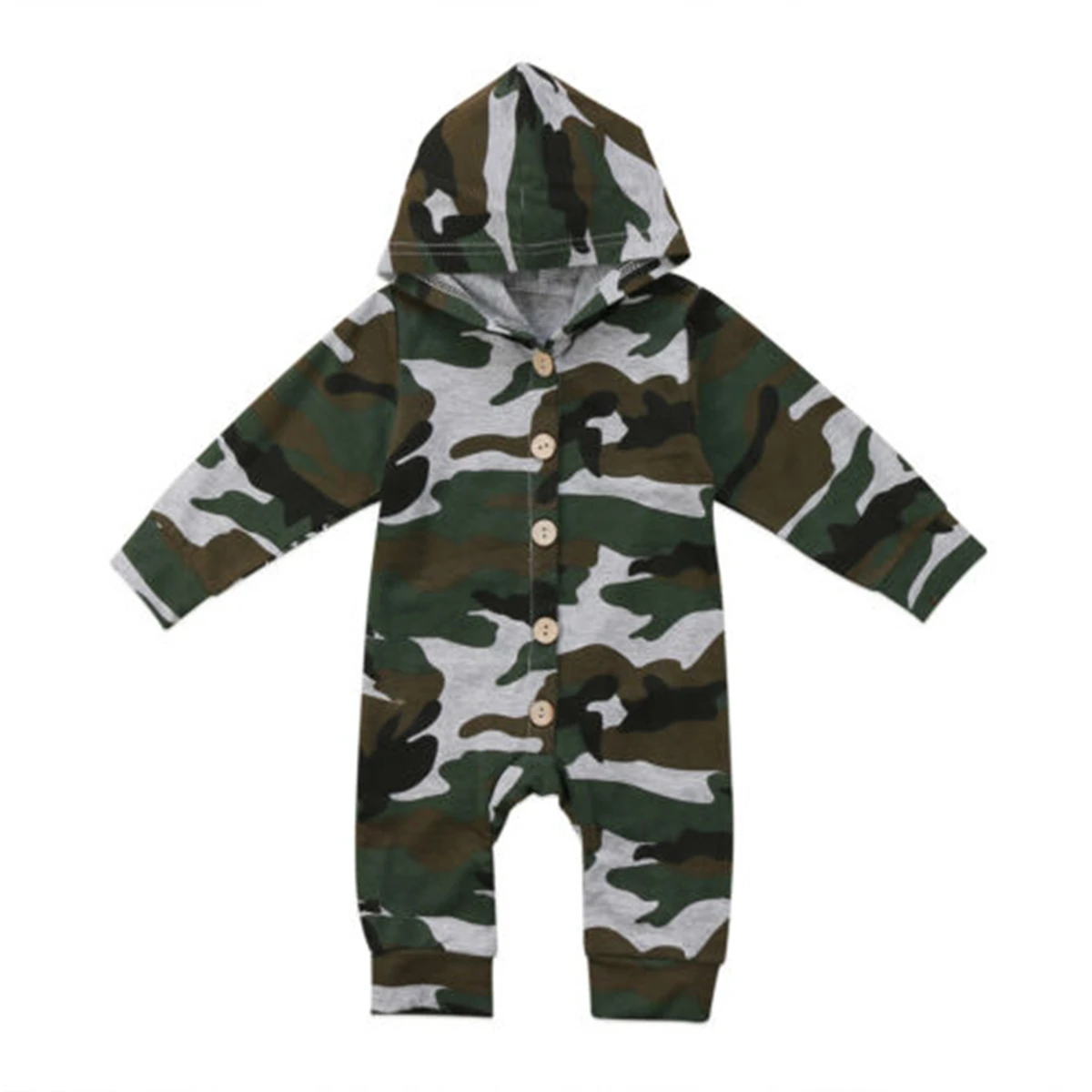 Emmababy камуфляжный комбинезон с капюшоном для мальчиков и девочек модный Детский