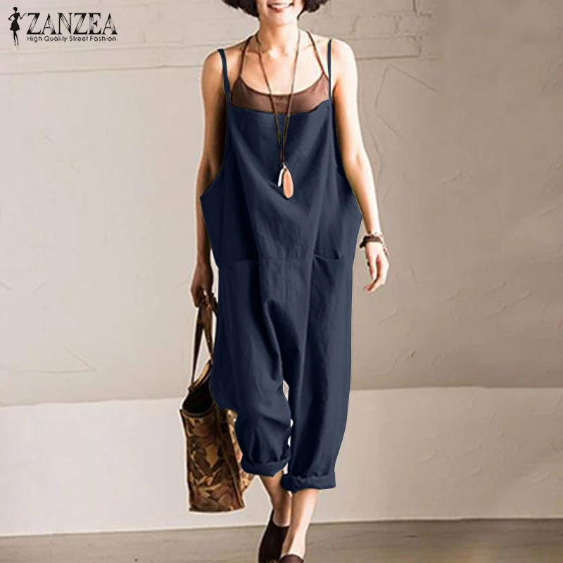 2019 Celmia Summer Rompers Women Casual Sleeveless