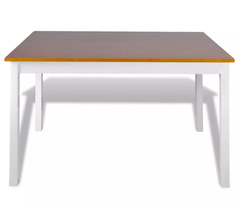 VidaXL Dining Set 5 Pieces Solid Wood Brown Professional Dining Room Sets Four Chairs And A Dining Table