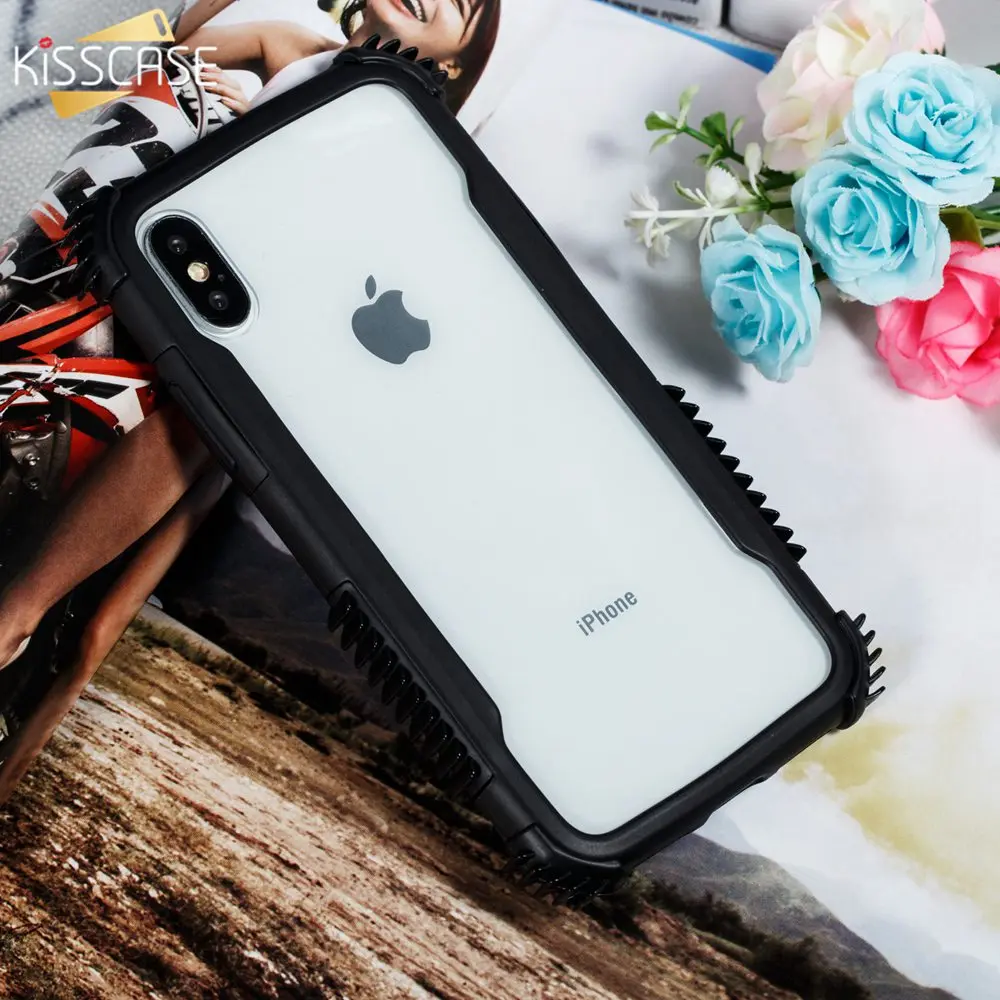 KISSCASE Clear Anti Knock Case For iPhone 8 7 6 6s Plus Full Protection XS Max XR X S Capinhas |