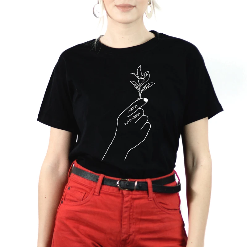 

Srivb Abra Kadabra Women Love Tshit Tops Camiseta Mujer Plus Size Cotton Print Short Sleeve Summer New O-neck T Shirt Women
