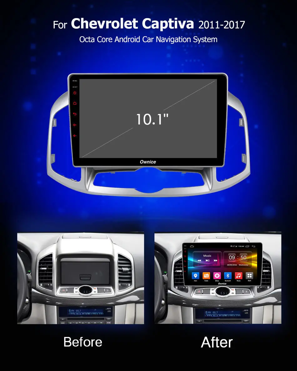 Perfect For Chevrolet Captiva 2011 2012 2013 2014 2015 2016 2017 Car Android auto DVD Stereo Vehicle  Radio GPS  Multimedia Audio 2 din 2