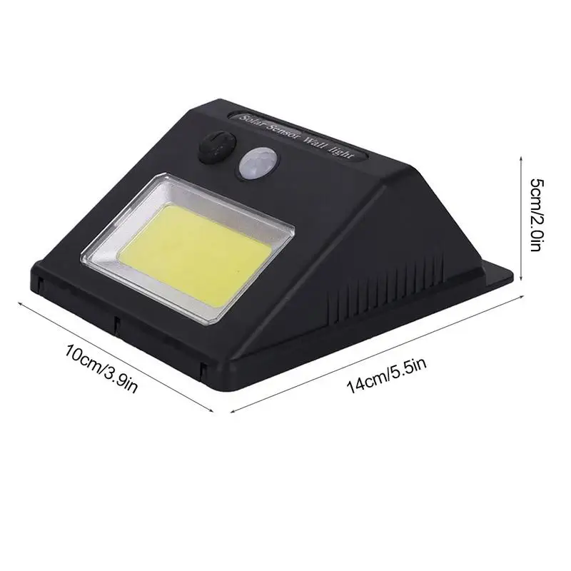 24 LED COB Solar Human Sensor Garden Lamp Villa Street Lamp White Light Waterproof IP65 Outdoor Wall Lamp
