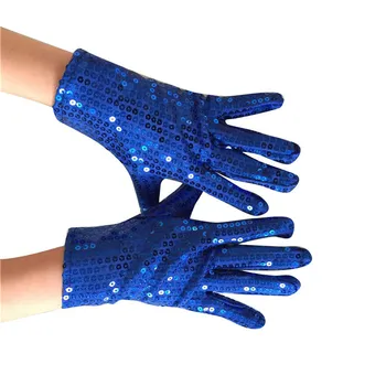 

Halloween Costume Sparkle Sequin Wrist Gloves Women Men For Party Unisex Adult Gloves Mittens New