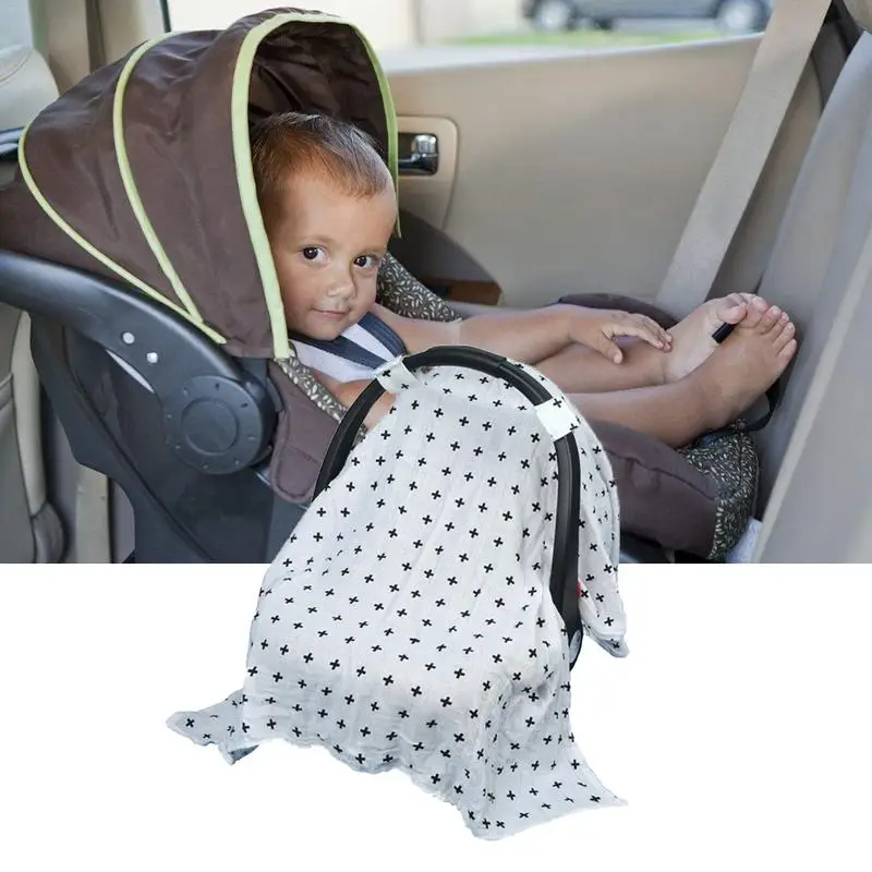 Baby Safety Seat Sun Visor Sunshade Cotton Mesh Breathable Windproof