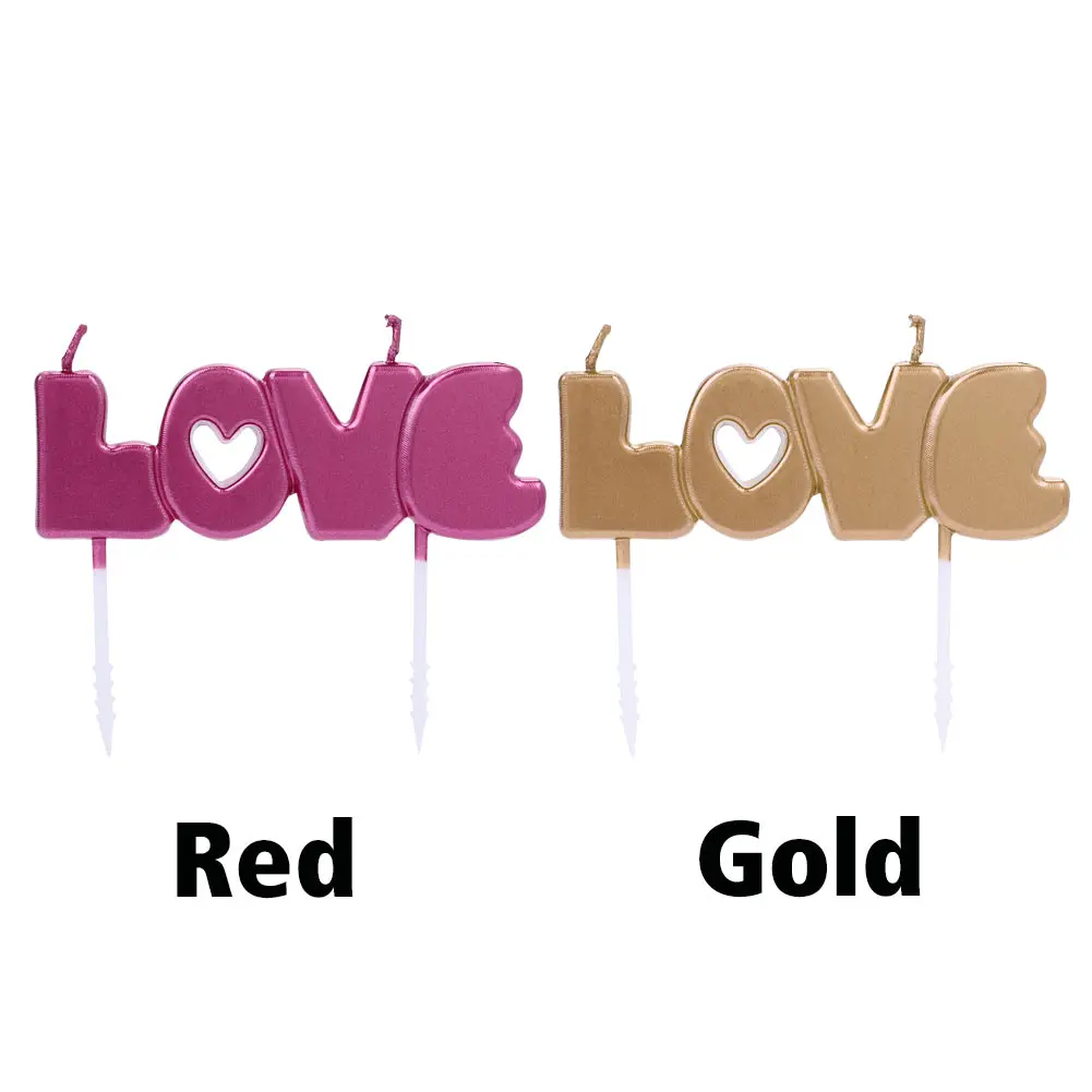 

Candles LOVE Paraffin Bougie Atmosphere Decor Birthday Environmental Valentine'S Day Home Wedding Decor Party Anniversary Gift