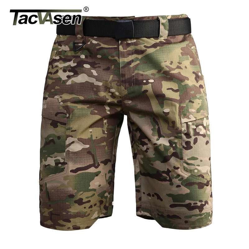 

TACVASEN Men Tactical Shorts Summer Camouflage City Urban Security Cargo Shorts Male Rip-Stop Multi-Pockets Military Army Shorts