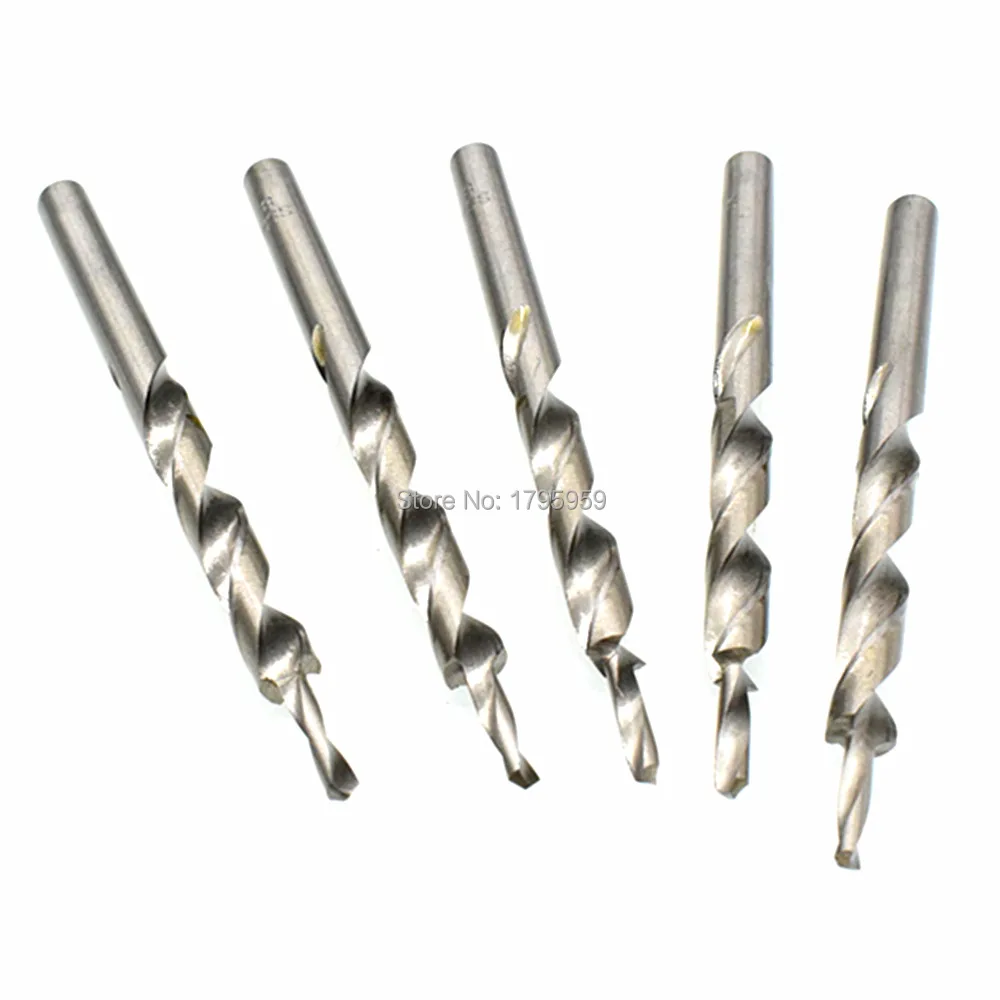 5pc Hss Woodworking Drill Bit Tool 8mm to 4mm Replacement Straight Shank Twist Step Set for Manual Pocket Hole System | Инструменты