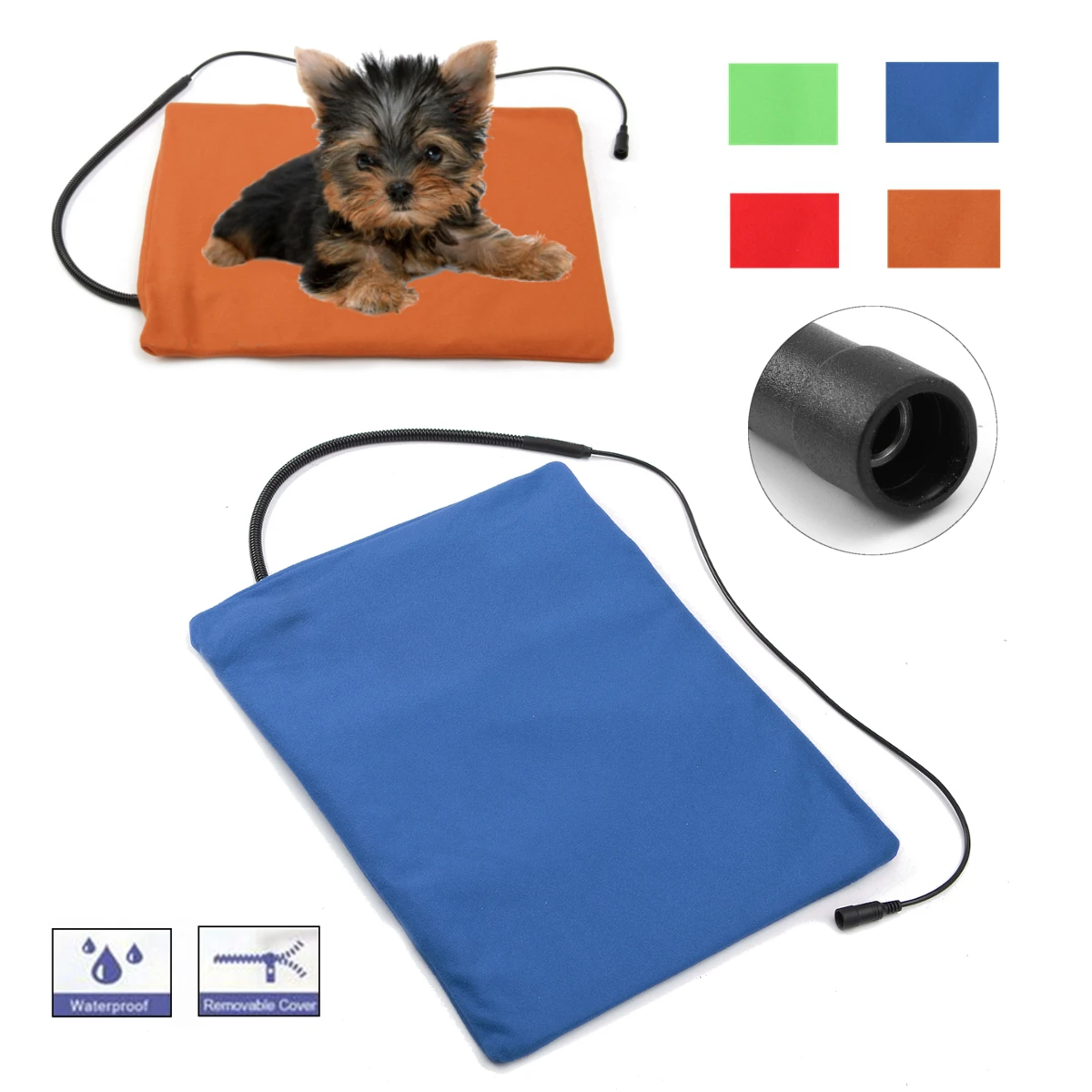 30*40cm 15W Square Pet Dog IP67 Waterproof Cable Protection Electric