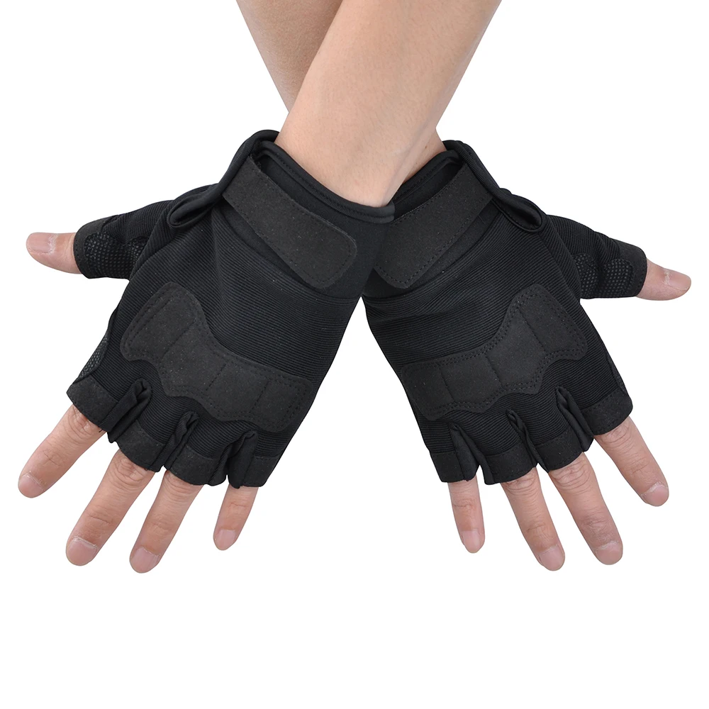 Тактические перчатки без пальцев армейские для пейнтбола страйкбола стрельбы на