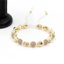 Медный браслет с шариковой вставкой, ручное плетение, Настраиваемые браслеты с орнаментами, браслеты для женщин и мужчин, ювелирные изделия Pulseira Masculina