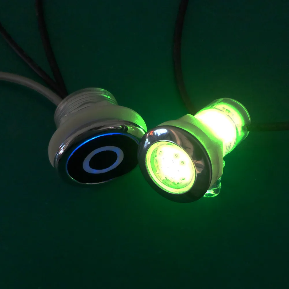 

10pcs smallest recessed waterproof RGB underwater massage spa led bubble light air jet light with 1pc manual light controller