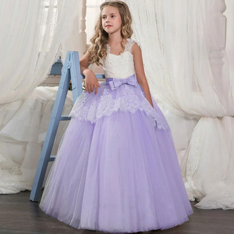 Fancy Girl Flower Petals Dress Children Bridesmaid Outfits Elegant Dress For Girl Vestido Party Prom Gown Princess Costume Fancy Girl Flower Petals Dress Children Bridesmaid Outfits Elegant Dress For Girl Vestido Party Prom Gown Princess Costume