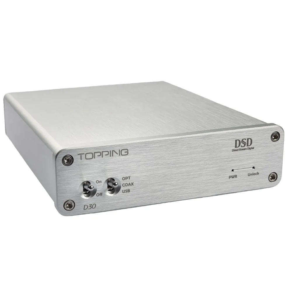 

TOPPING D30 MINI HIFI Desktop DSD Audio Decoder USB DAC Coaxial Optical Fiber XMOS CS4398 24Bit 192KHz amplifier