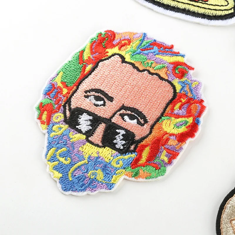 Нашивки с вышивкой в виде мультяшного кота термоклейкие аппликации для одежды