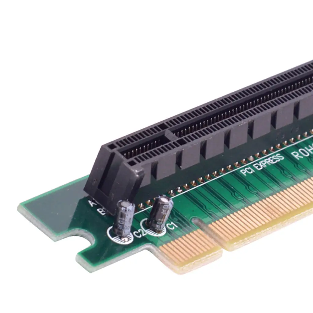 90 ° градусов Pci-E Pci-Express 16X правый угол расширитель протектор Riser карта адаптера