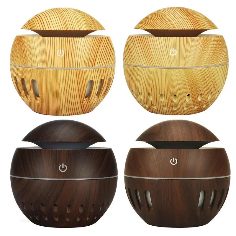 

130mL Wood Grain USB Aroma Essential Oil Diffuser Ultrasonic Humidifier 2019 new