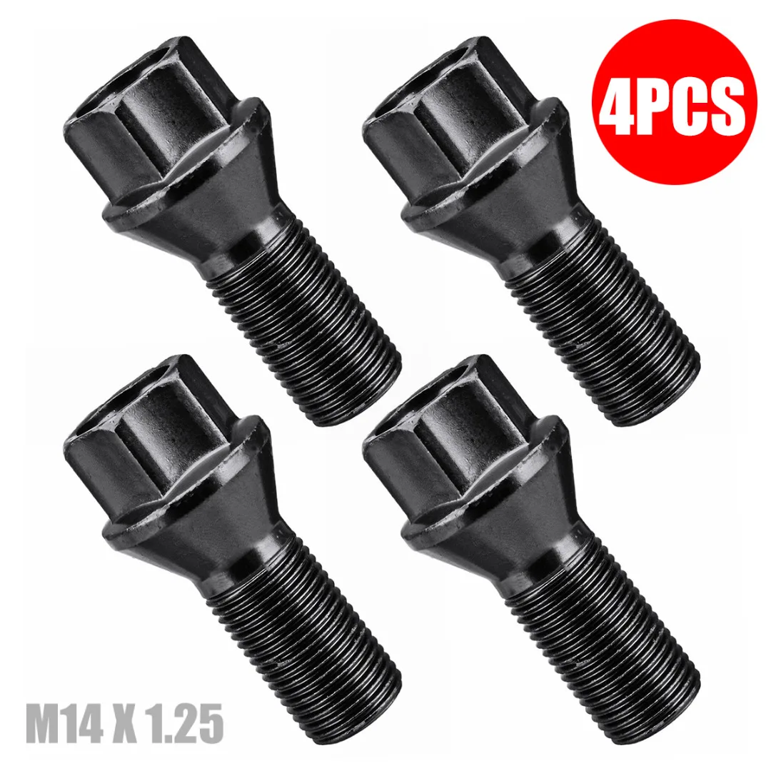 

Mayitr 4pcs M14 x 1.25 Wheel Lug Bolt Nut Steel 36136781151 Universal For BMW X3 X5 E70 E71 F20 F25