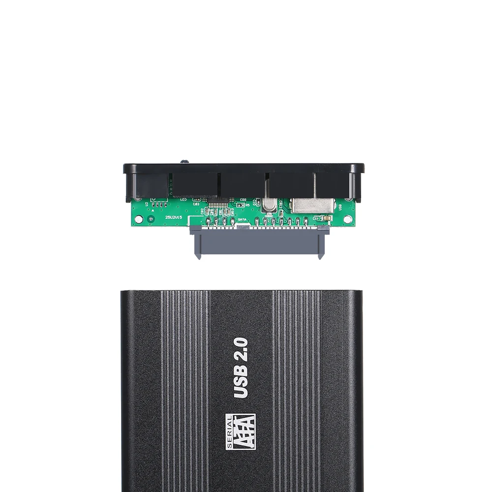 Чехол для 2 5 дюймового жесткого диска USB2.0 на SATA HDD конвертер адаптер Внешний чехол