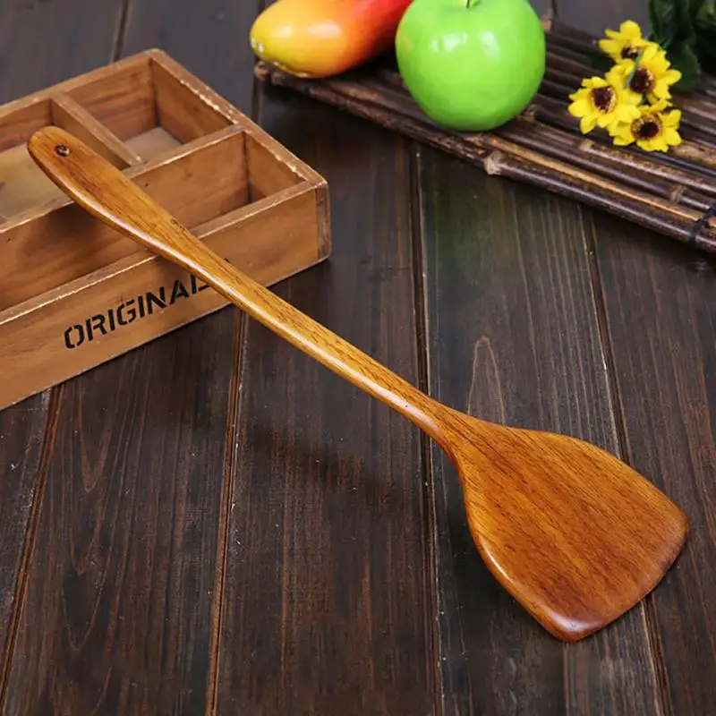 New 39cm Wood spatula non stick turner spatula pancake turner kitchen