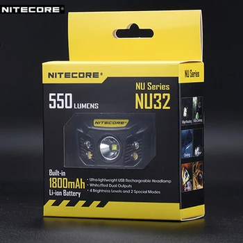 

Hot Sale Nitecore NU32 CREE XP-G3 S3 LED 550 Lumens High Performance Rechargeable Headlamp Built-in Li-ion Battery