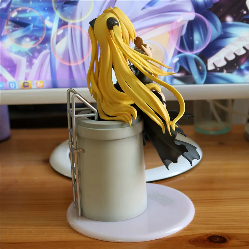 21 см Новое поступление Аниме Фигурка To Love Ru Darkness Eve Yami Eating Ver Sea Bream сгорел черное платье Модель Коллекция кукла