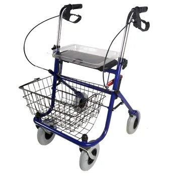 

4-wheeled walker for the elderly | Folding and adjustable | Blue | Victoria | Mobiclinic