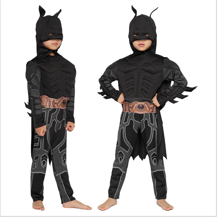 

The Batman Costume Superhero Comics For Boy Kids Justice League Muscle Cosplay Halloween Carnival Party Fancy Dress