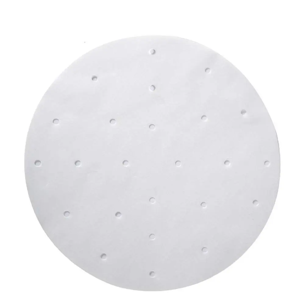 

Top Sale 200 Pcs Deep Fryer Liners 7.5 Inch Paper Liner Bamboo Steamer Perforated Parchment, Ecological Round Baking Mat