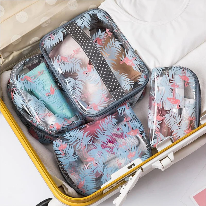 BUCHNIk حقيبة مستحضرات تجميل شفافة كبيرة واضحة PVC تجميل ضد الماء المنظم سفر الأمتعة خاص الأغراض حقيبة للتخزين البنود