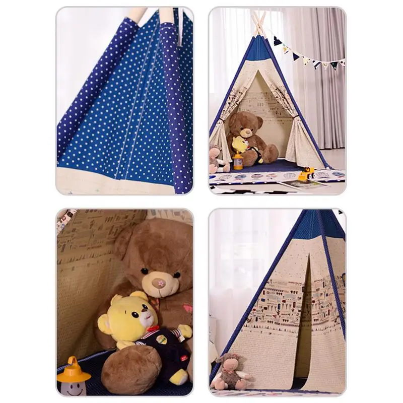 Детские палатки портативные складные игровые домики в помещении индейские палатки Детские уличные замок детский сад треугольник детский подарок
