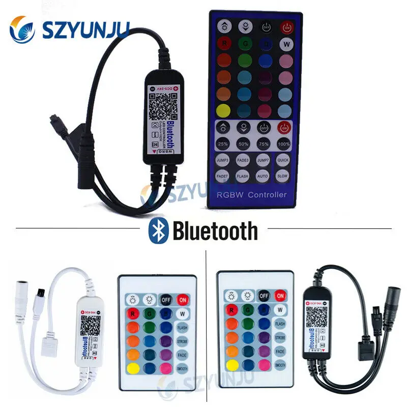 RGB RGBW Bluetooth Dimmer With 24Key 44Key IR Remote Controller Apply to Smartphone Android iOS 5V-24V For RGB RGBW LED strip