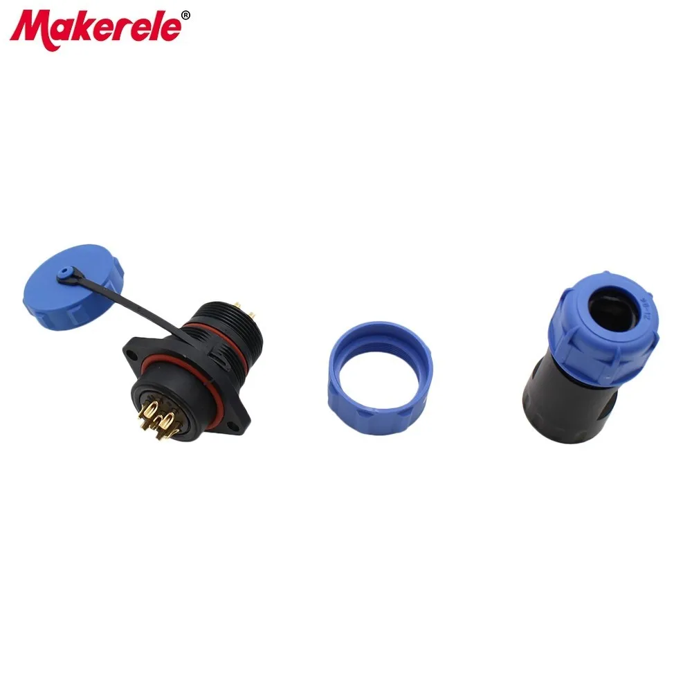 

IP67 Waterproof Connector Male And Female Flange Socket Aviation Plug SP21 7P 21mm Suitable For 8-12mm Cable Conversion Plug