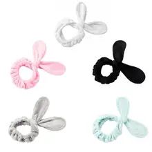 Кроличьи уши эластичная повязка на голову для женщин Макияж для волос банные Spa Wash головные уборы