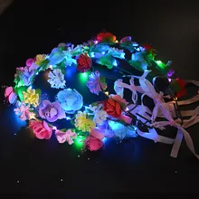 Party Crown Flower Headband LED Light Up Hair Wreath Hairband Garlands Women Halloween Christmas Glowing Wreath Party Crown Flower Headband LED Light Up Hair Wreath Hairband Garlands Women Halloween Christmas Glowing Wreath
