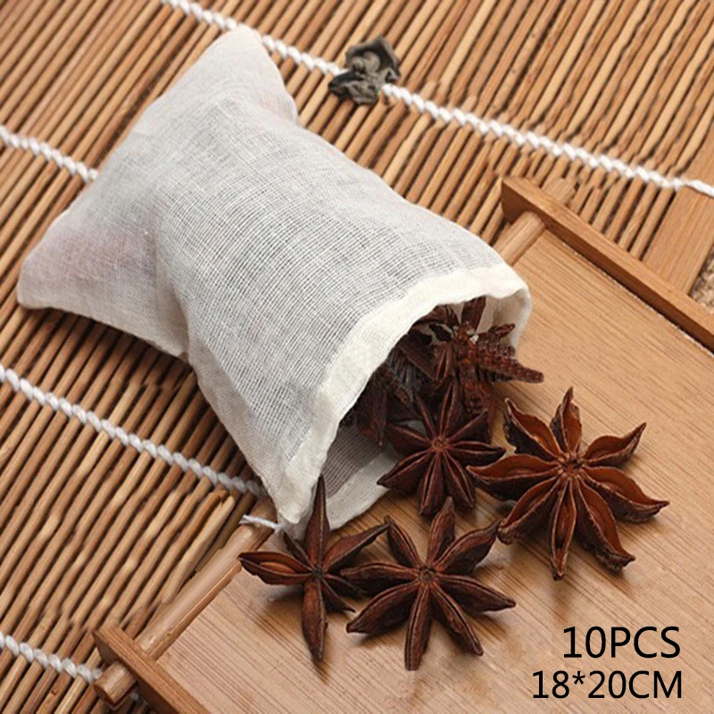 

10pc Reusable Cotton Food Filter Bag NUT MILK SPROUTING JUICE MESH RAW FOOD SOUP 18*20cm Empty Filter Bags NEW 2019