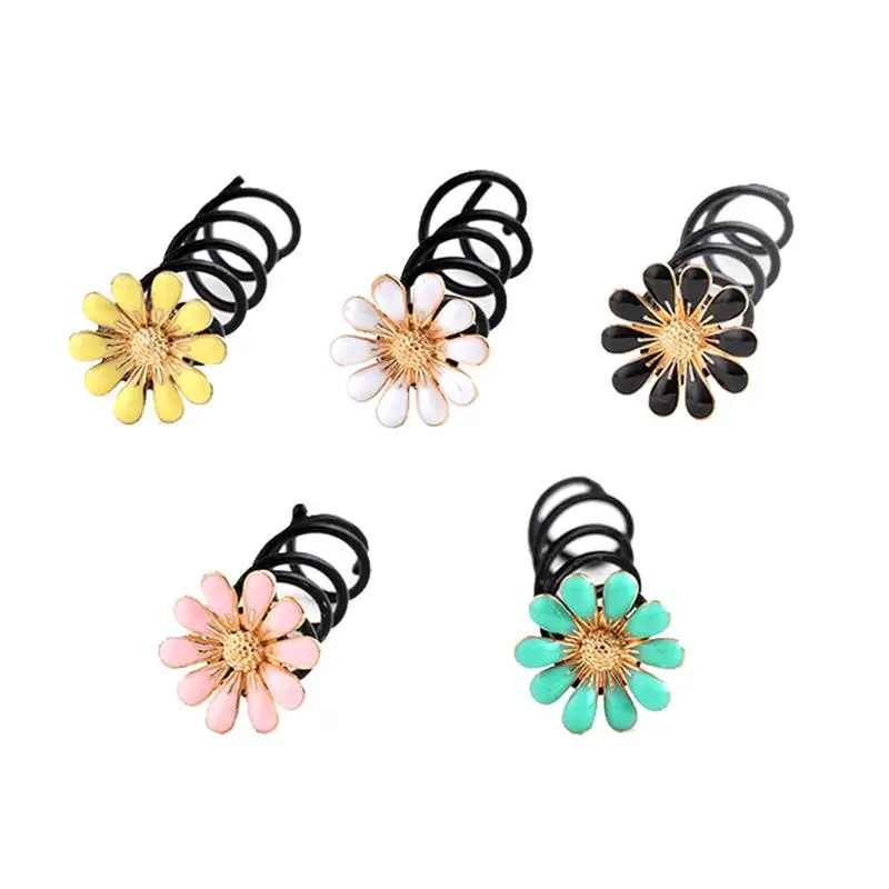

10 Pcs Hair Pins Sunflower Spiral Small Chrysanthemum Hair Pins Clips Decorations for Wedding Graduation Birthday Party