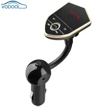 

Car Bluetooth Hands-free Kit Automobile FM Transmitter Dual USB Charger Music Player Support TF Card U Disk MP3 WMA