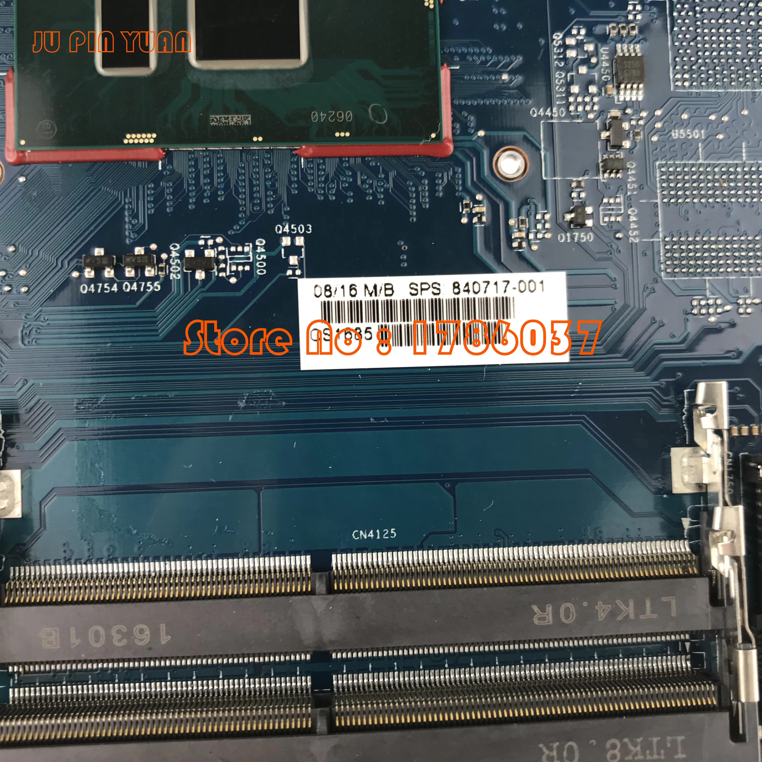 

JU PIN YUAN 840717-601 840717-001 For HP Elitebook 640 G2 650 G2 Laptop motherboard I5-6300U 6050A2723701-MB-A02 fully Tested