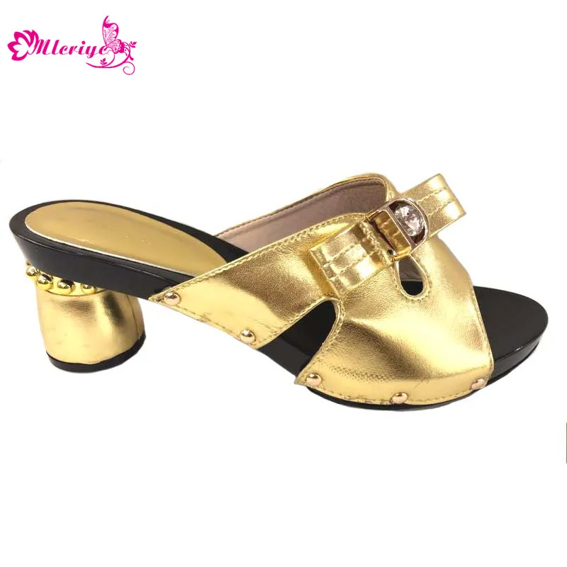 

Latest Wedding Shoes for Woman Gold Color Open Toe Sexy Ladies Women Pumps Shoes Party Wedding Shoe Decorated with Rhinestone