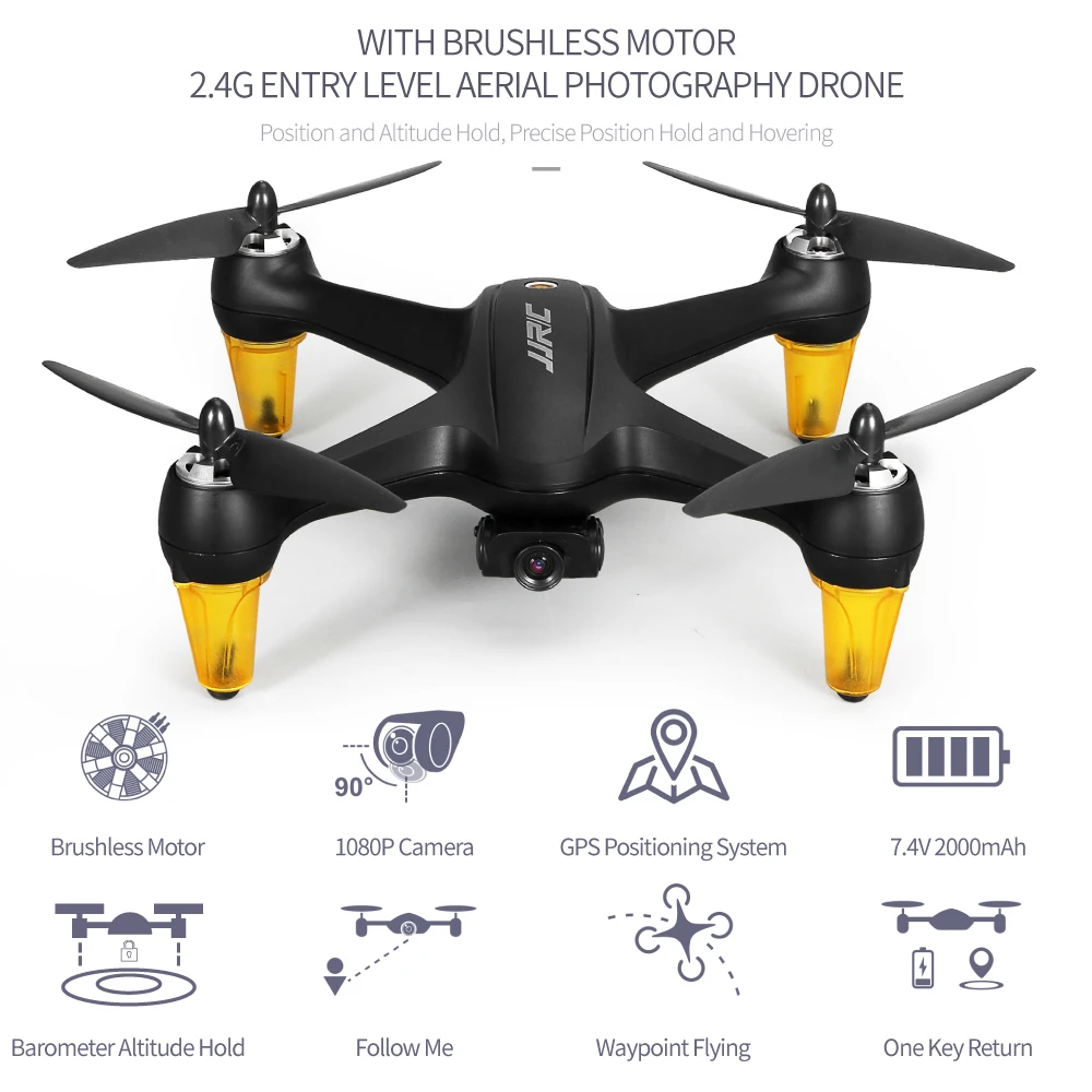 

JJRC X3P Upgraded Photography Drone With 1080p HD Camera Brushless Motor Universal Usb Charging Anytime Tracking Quadcopter ZLRC