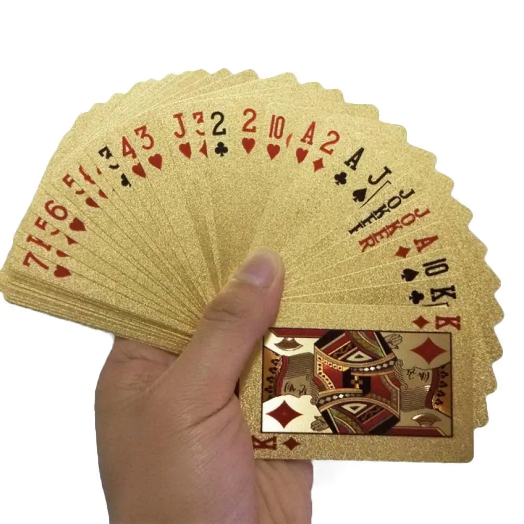 Creative Gold Foil PET Poker Waterproof Playing Cards