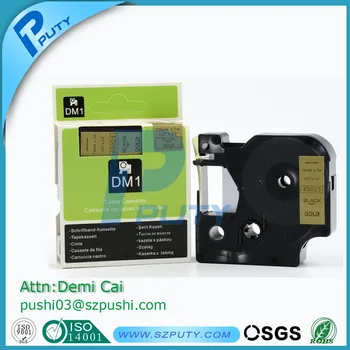 

Compatible DYMO D1 Tape Cartridge 12mm Black on Gold Dymo 45023