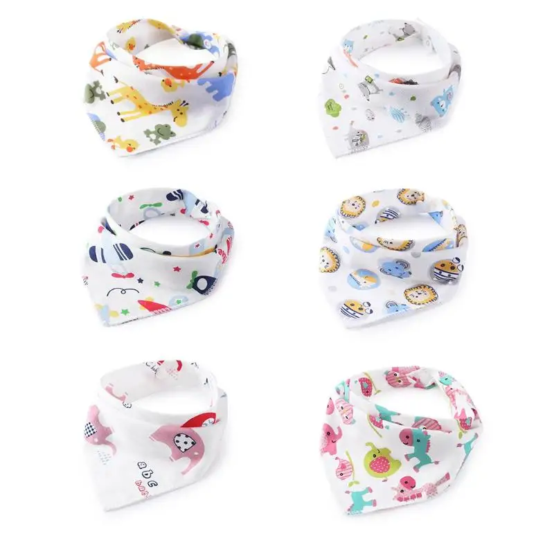 

1pc Cute Baby Bibs Triangle Towel Cotton Cartoon Newborn Saliva Absorbent Cloth Anti-dirty Water absorption Bib Baby