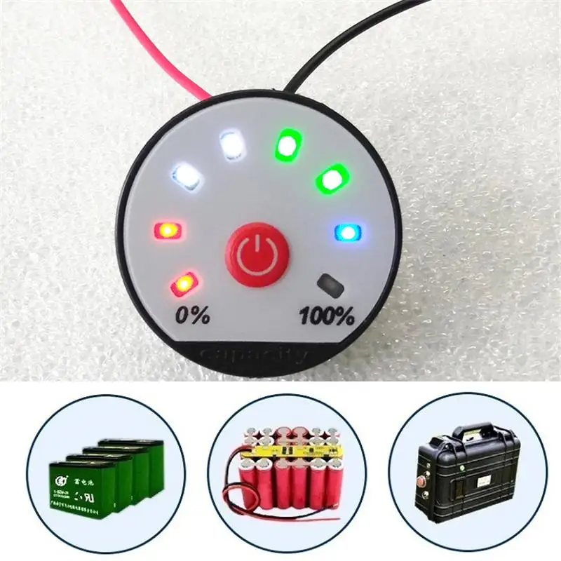

8-65V Universal LCD Car Acid Lead Lithium Battery Capacity Indicator Digital Voltmeter Voltage Tester Electricity Indicator