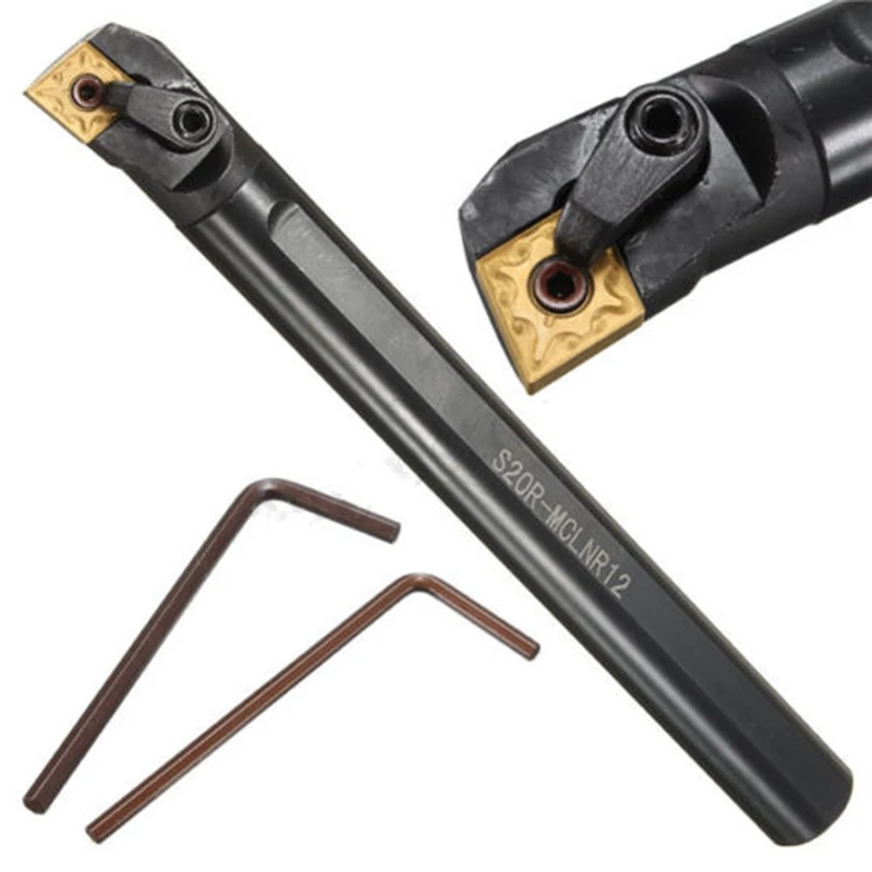 

High Quality S20R-MCLNR12 Lathe Turning Tool Holder + 2 x Wrench + CNMG1204 Internal Turning Tools Boring Bar Turning Tools