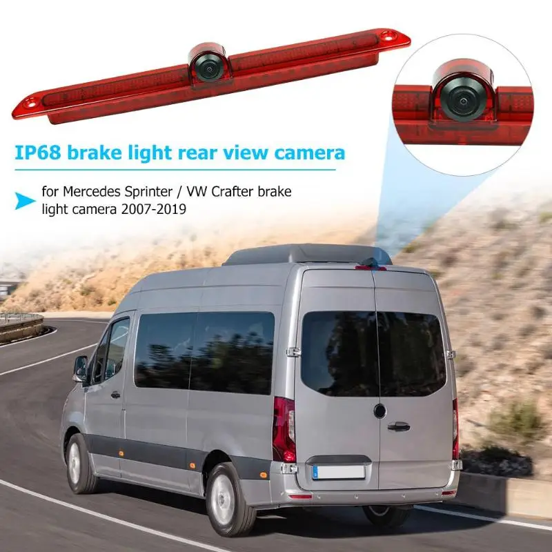 

3rd Third Brake Light Backup Reversing Rearveiw Camera IP68 Waterproof for Sprinter Crafter 170 Wide Range Viewing Angle Red