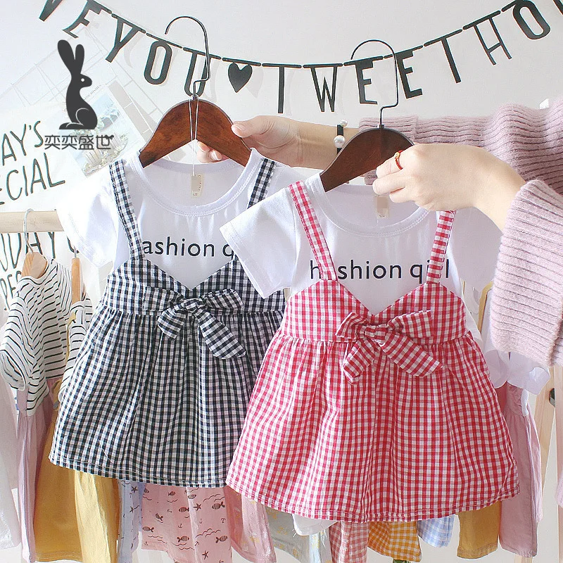 

2019 New Dress For Girls Summer Cute Brief Wear O-neck Girl Dress 0-3 Year Princess Kids Baby Girls Party Dresses Clothing