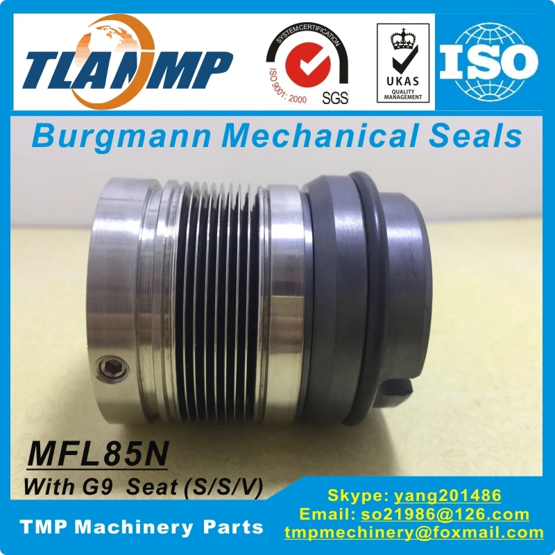 MFL85N-43 механические уплотнения burgmann(материал: SiC/V) MFL85N/43-G9 высокотемпературный металлический сильфон уплотнения(размер вала: 43 мм