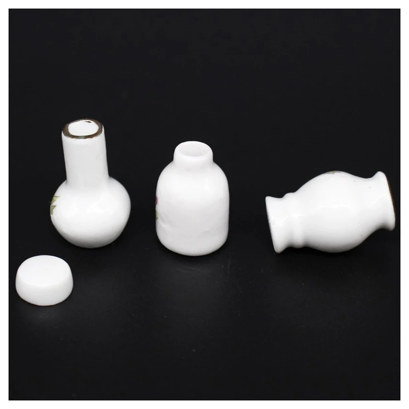 4pcs Mini Flower Pots Miniatures 1//12 Dollhouse Home Room Decor Accessories
